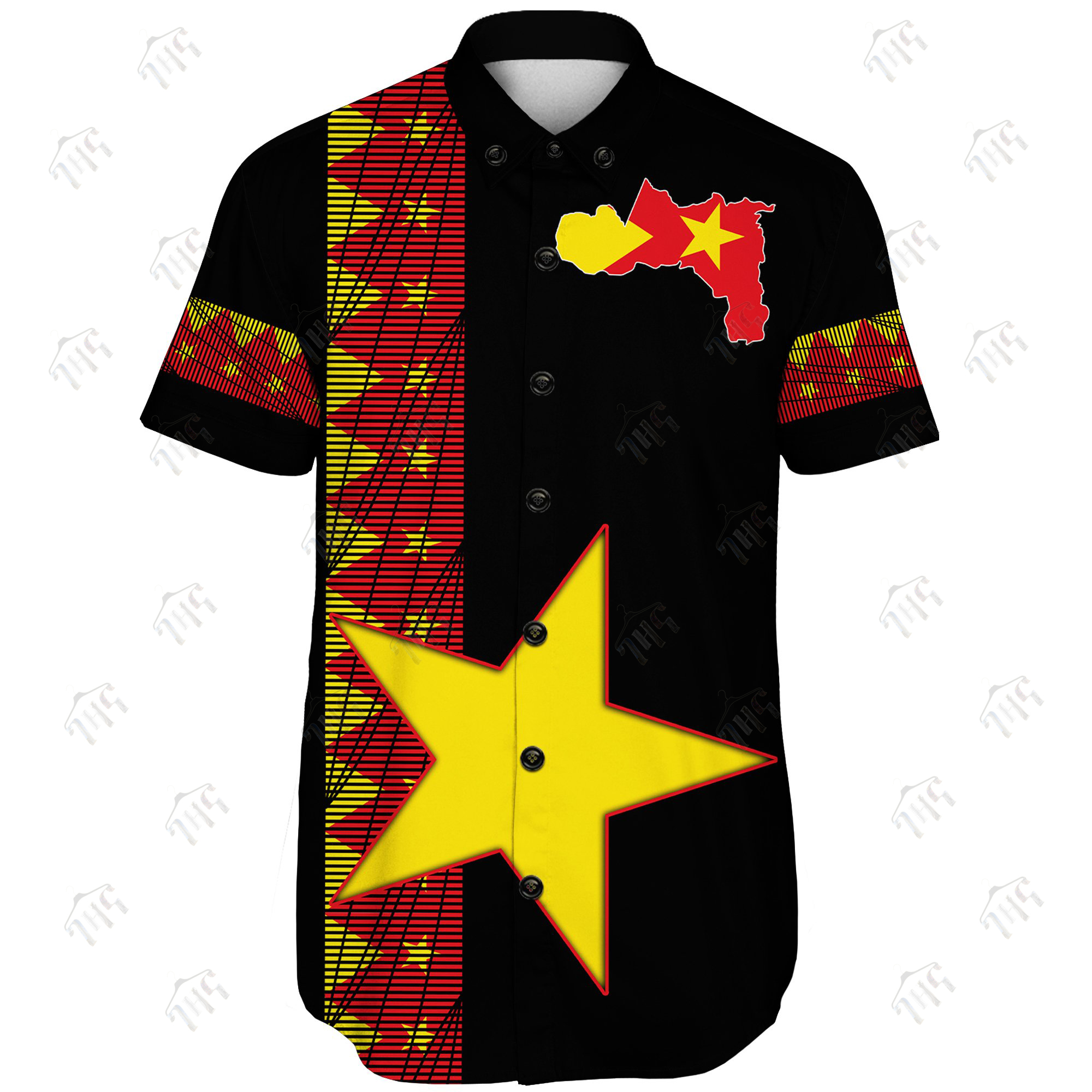 Tigray 3D Star Shirt For Men | Half Sleeves