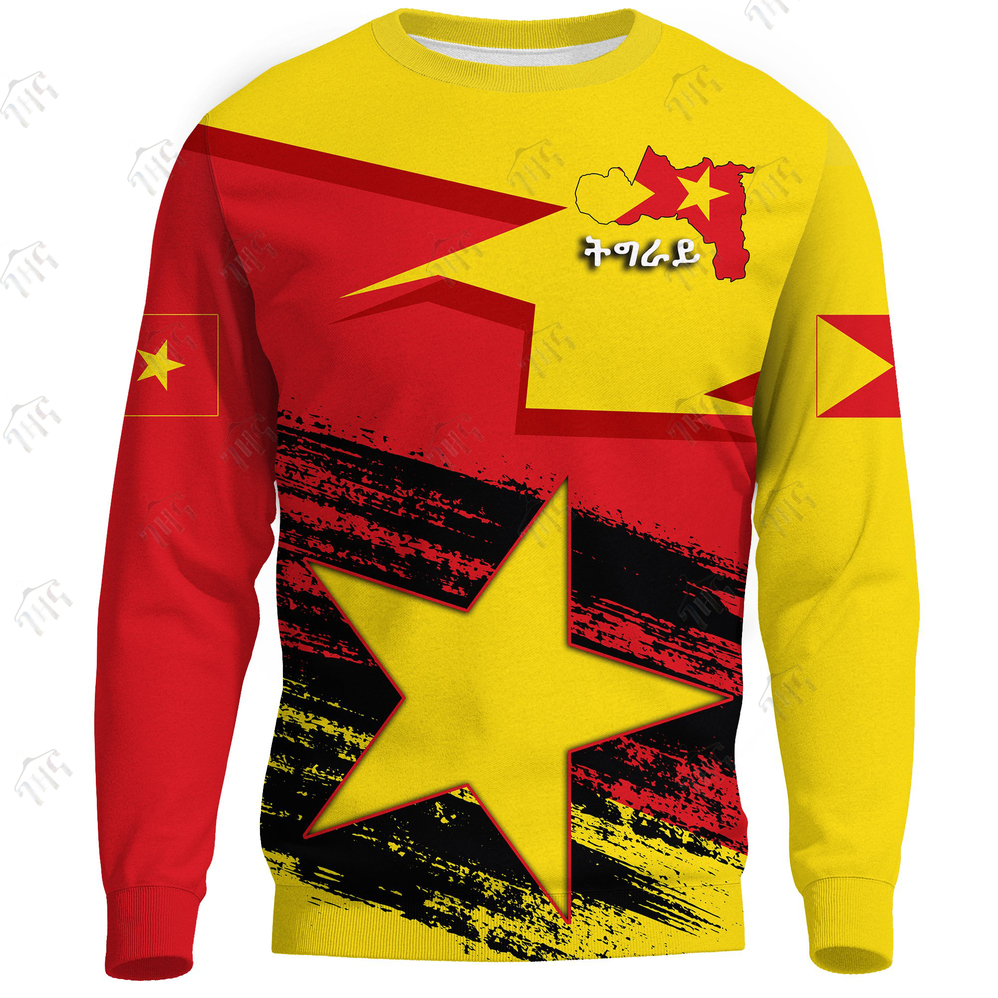 Tigray 3D Star  Sweatshirt For Men | Full Sleeves