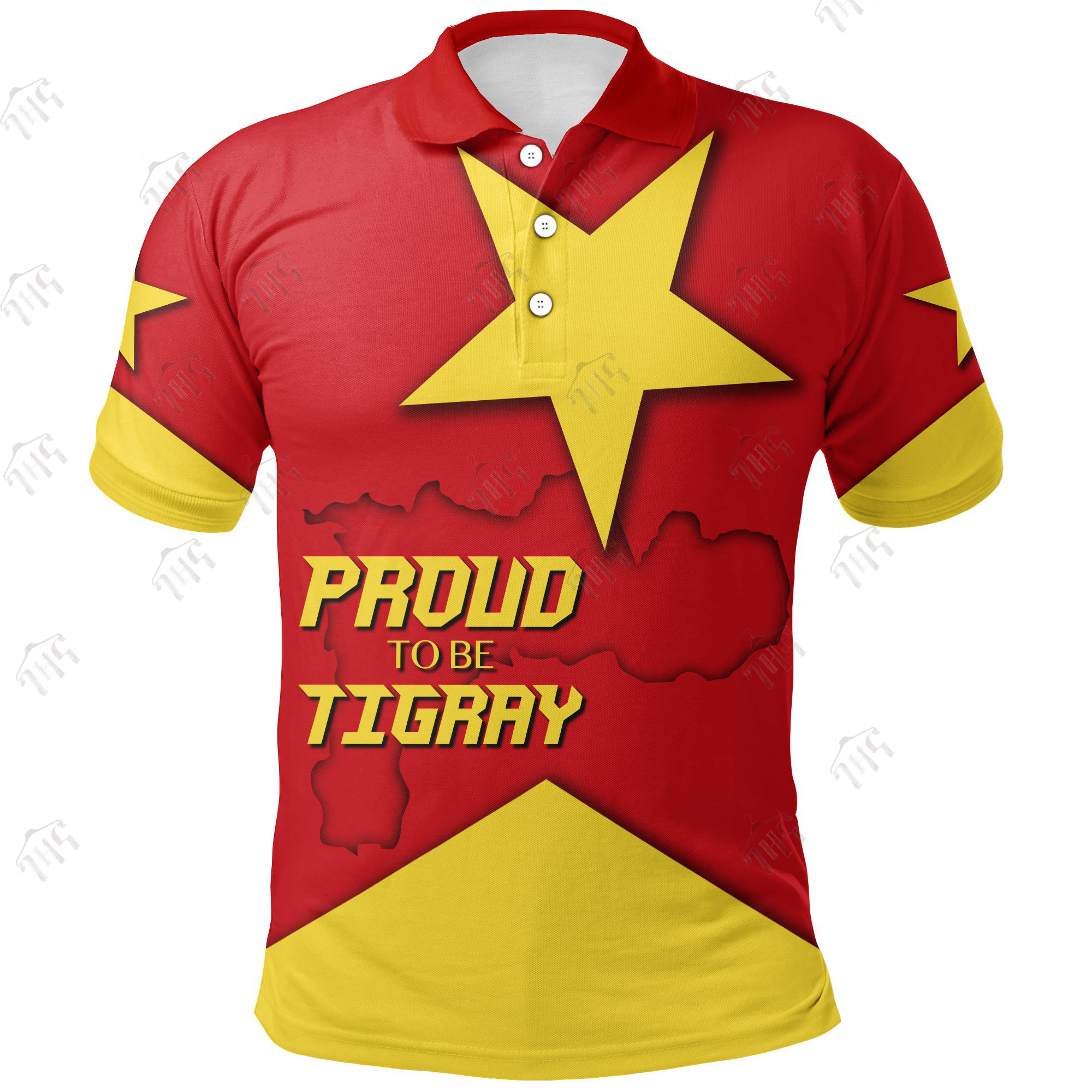 Tigray Polo 3D Star T-Shirt For Men | Half Sleeves
