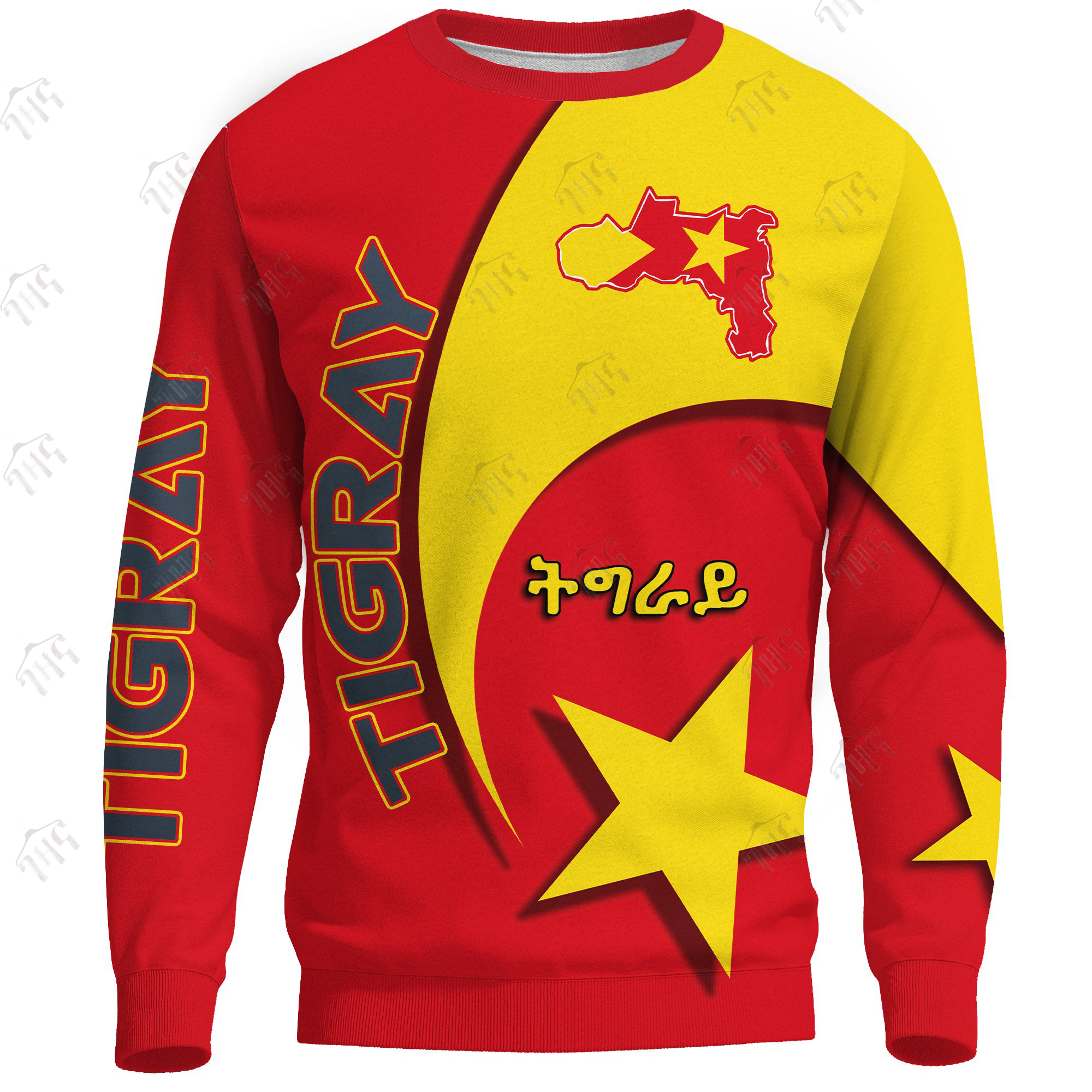 Tigray 3D Star T-Shirt For Men | Full Sleeves