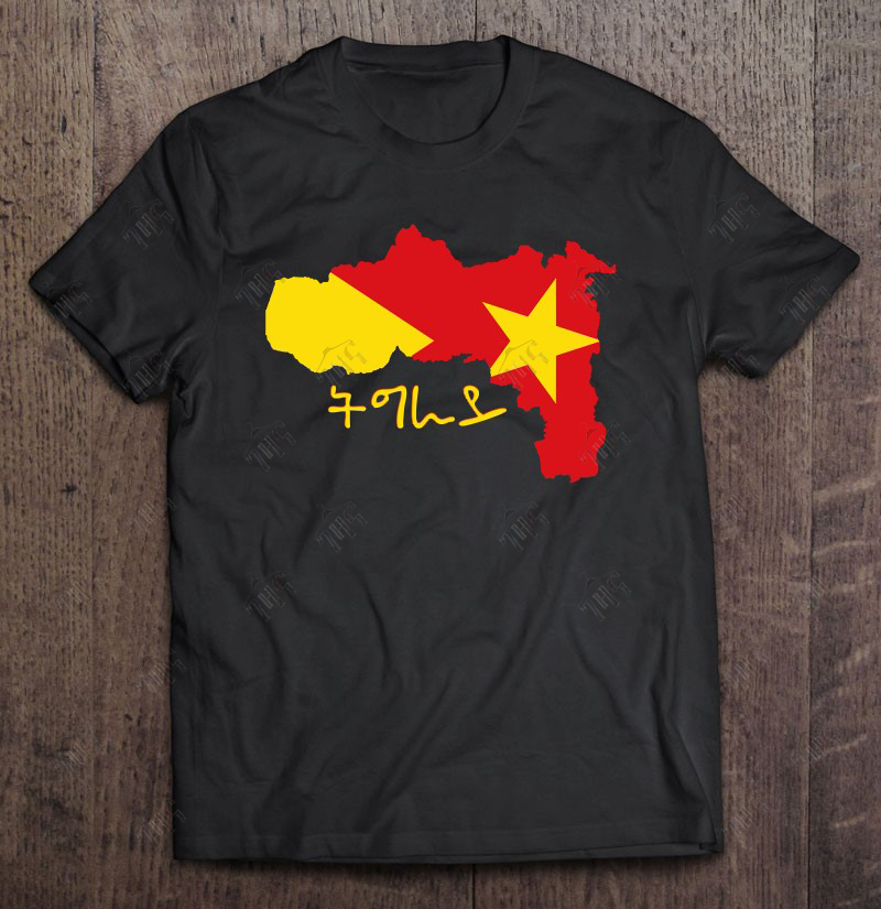 Tigray Map Print T-Shirt Black For Men | Half Sleeves