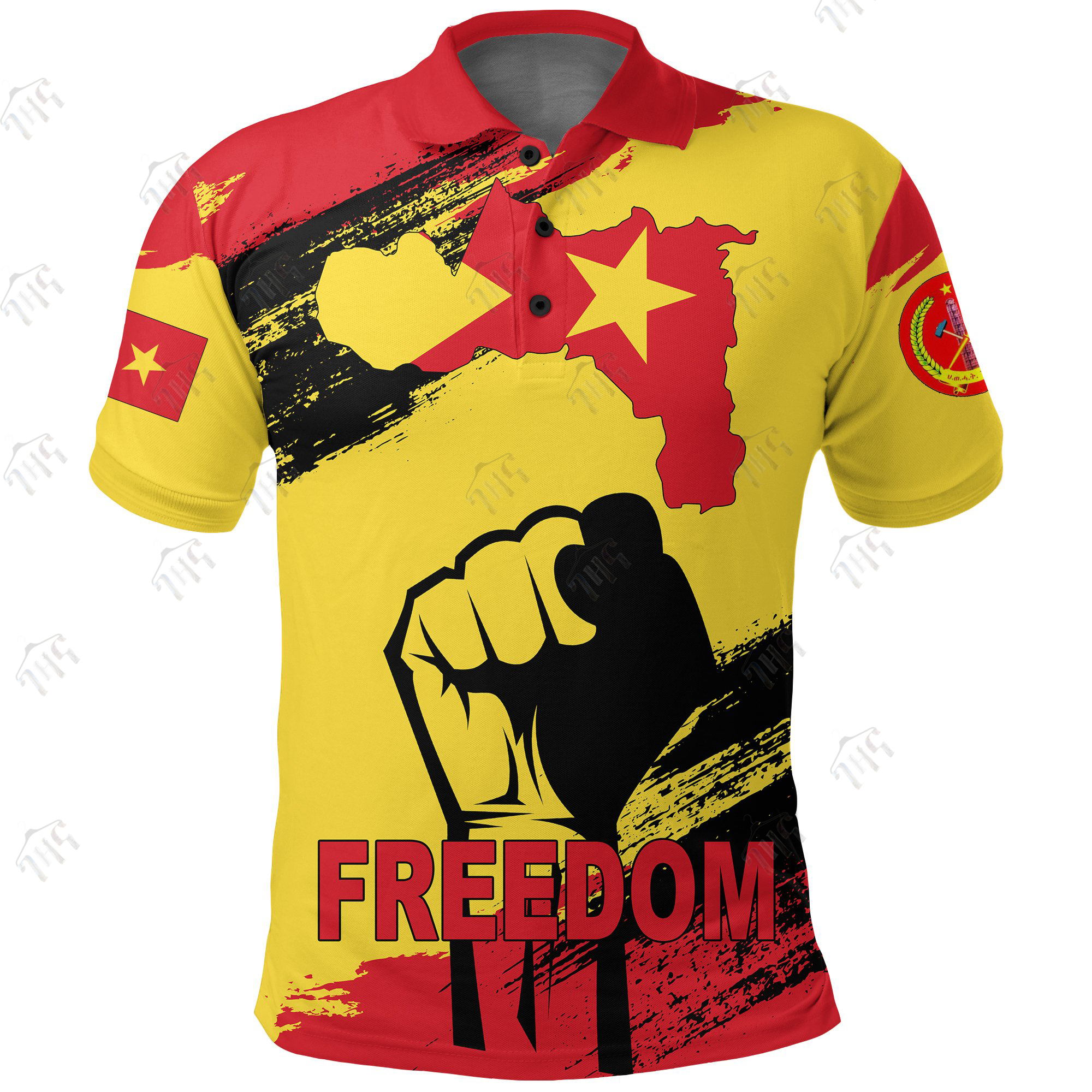 Tigray Polo Freedom T-Shirt For Men | Half Sleeves