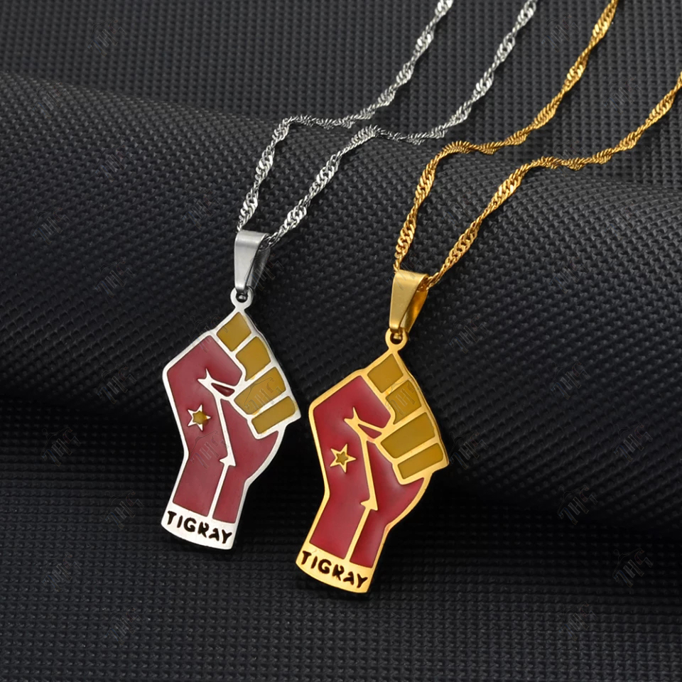Tigray Hand Necklace Red