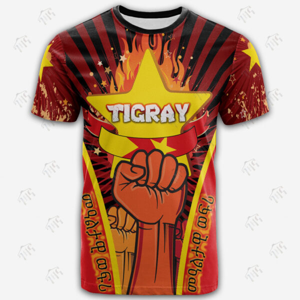 Tigray 3D Flag T-Shirt For Men | Half Sleeves
