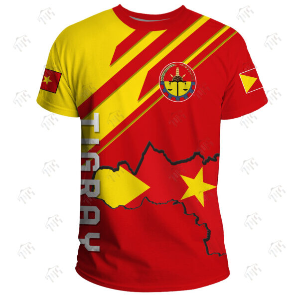 Tigray 3D Flag T-Shirt For Men | Half Sleeves