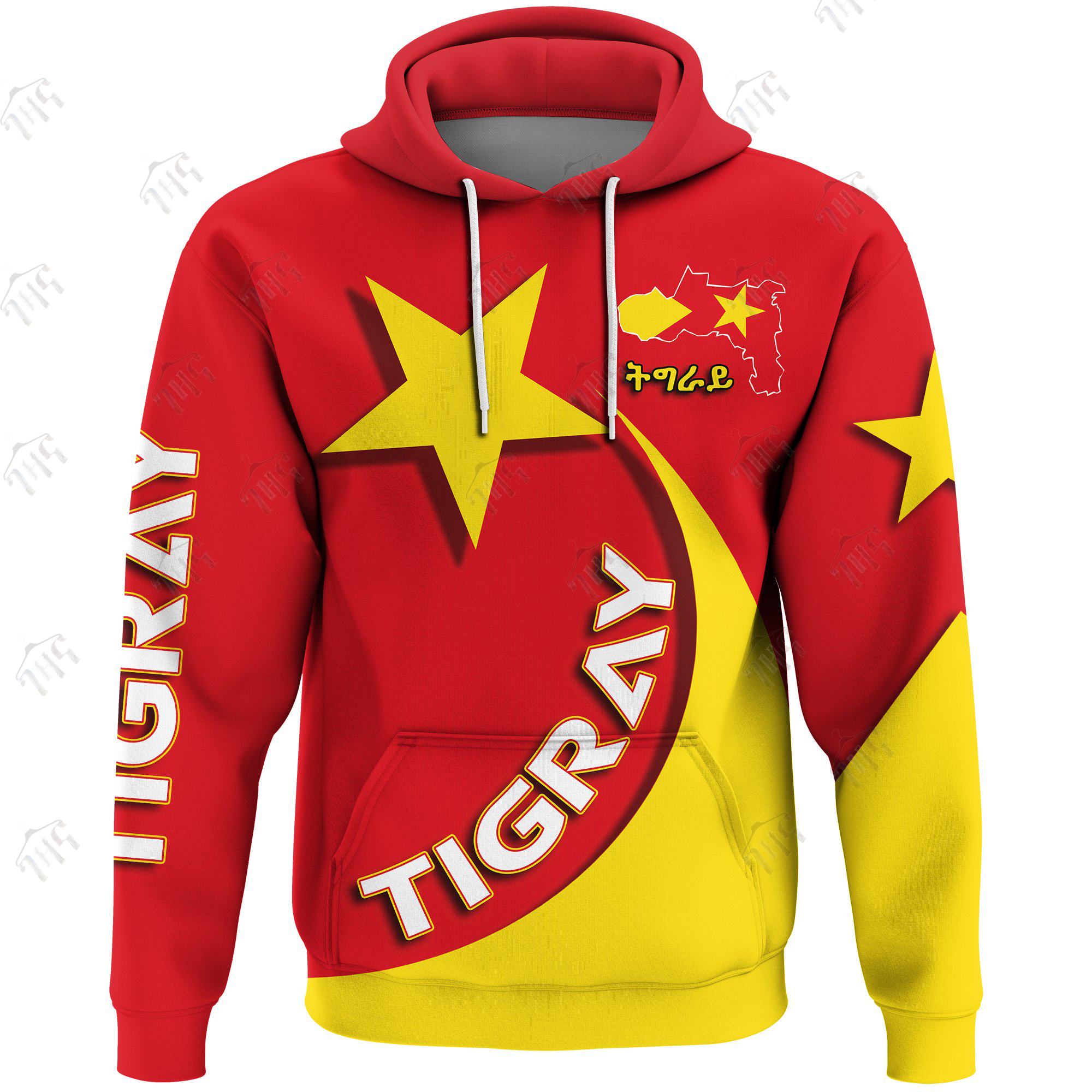 Tigray 3D Star Hoodie For Men | Full Sleeves