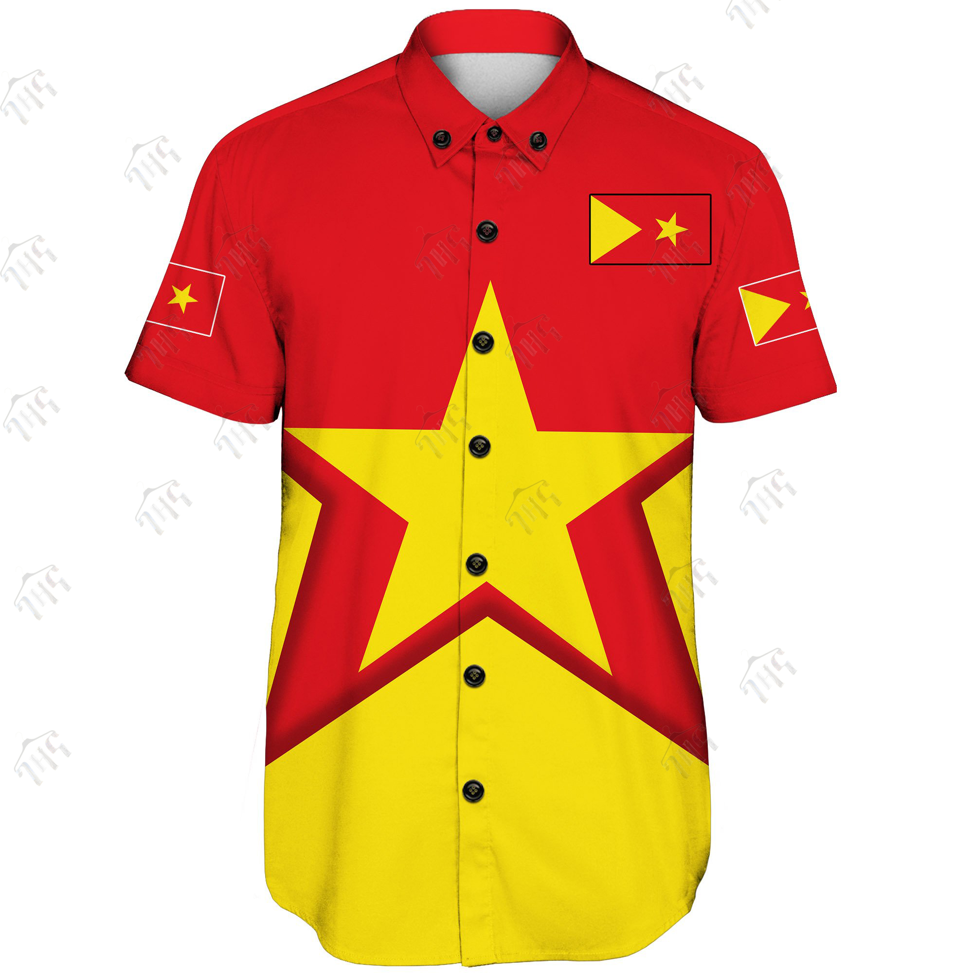 Tigray 3D Star Shirt For Men | Half Sleeves