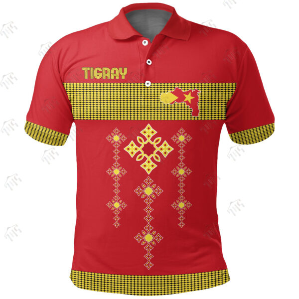 Tigray Polo Flag T-Shirt For Men | Half Sleeves