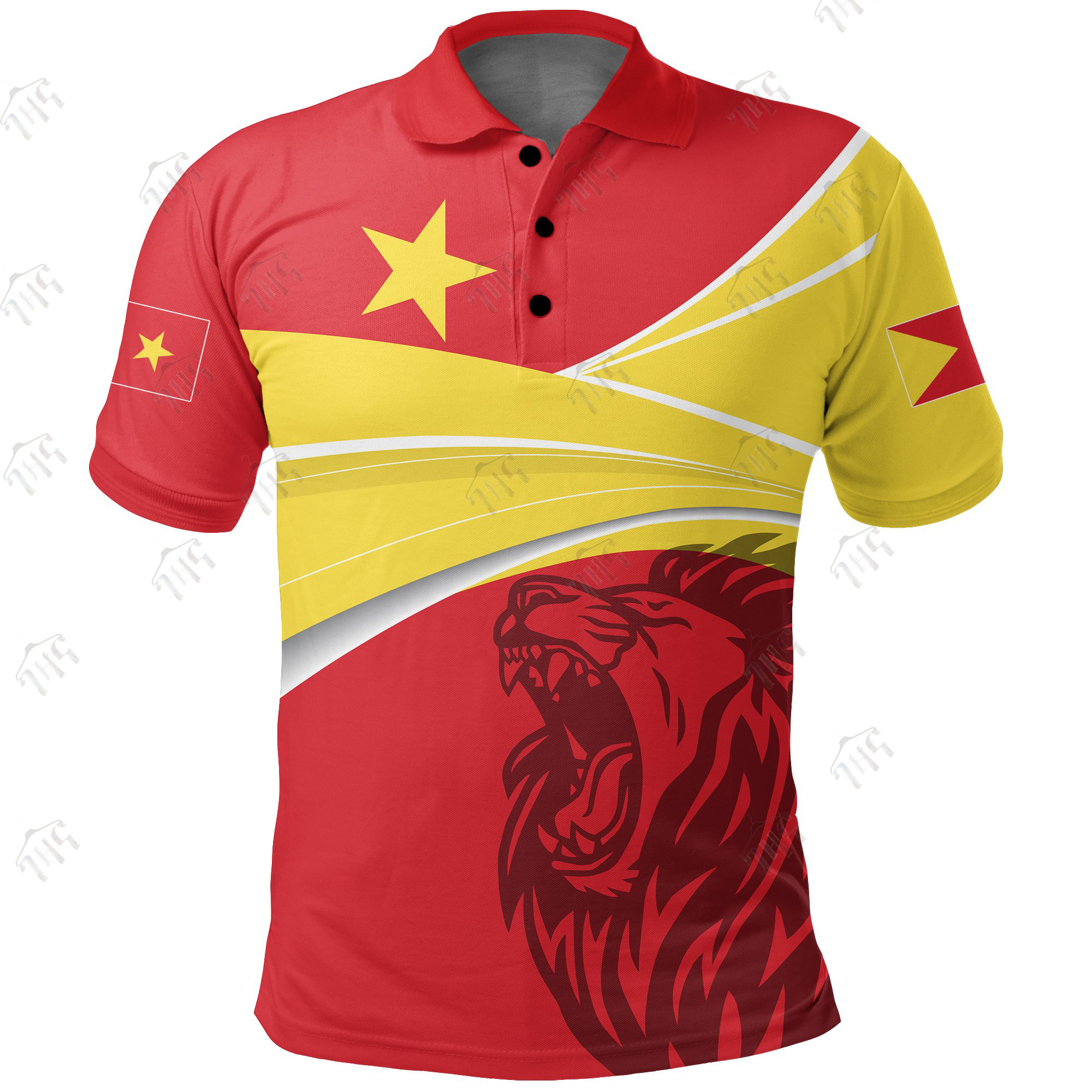 Tigray Polo Lion T-Shirt For Men | Half Sleeves