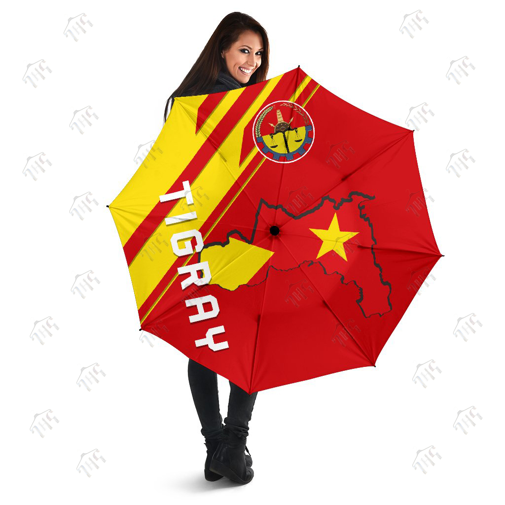 Tigray Map Umbrella Red