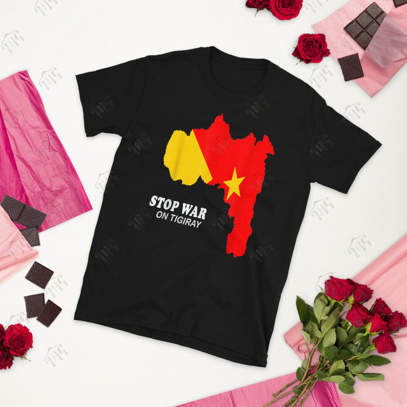 Tigray Stop War T-Shirt Black For Men | Half Sleeves