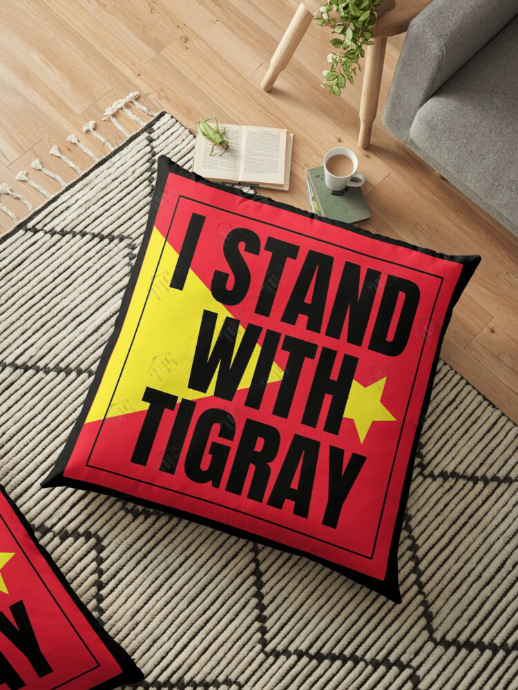 I Stand With Tigray cushion Red