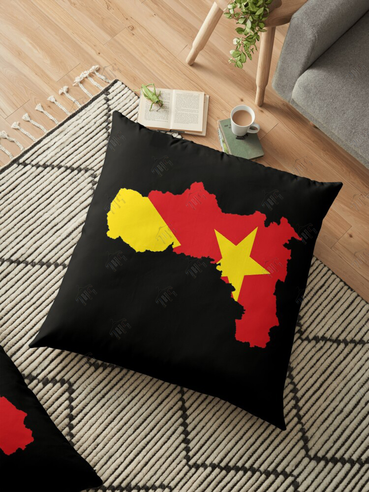 Tigray Map cushion Red